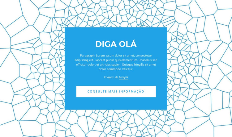 Diga olá Modelo HTML