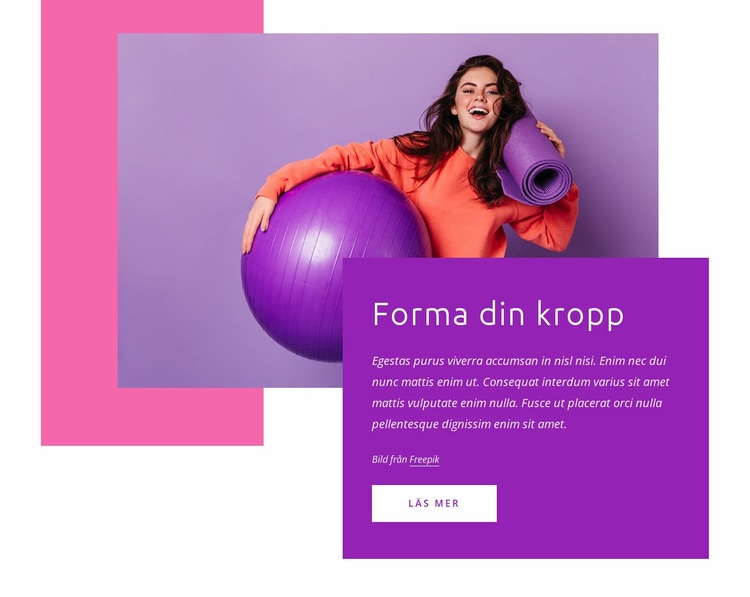 Forma din kropp CSS -mall