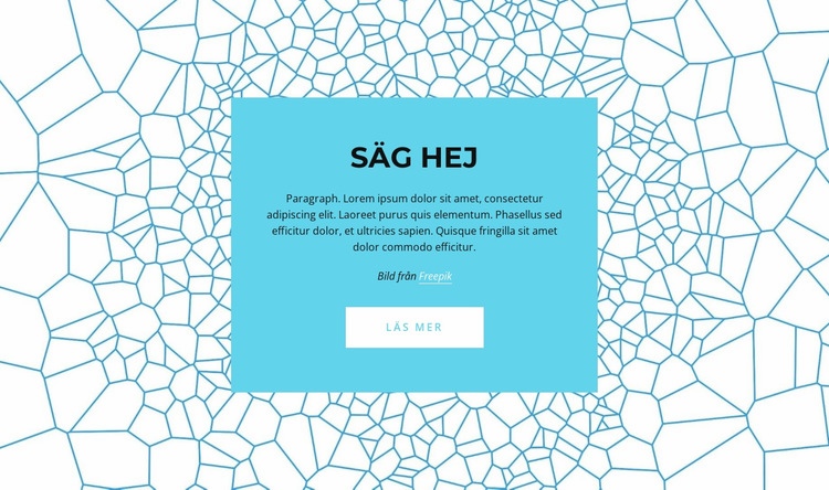 Säg hej WordPress -tema