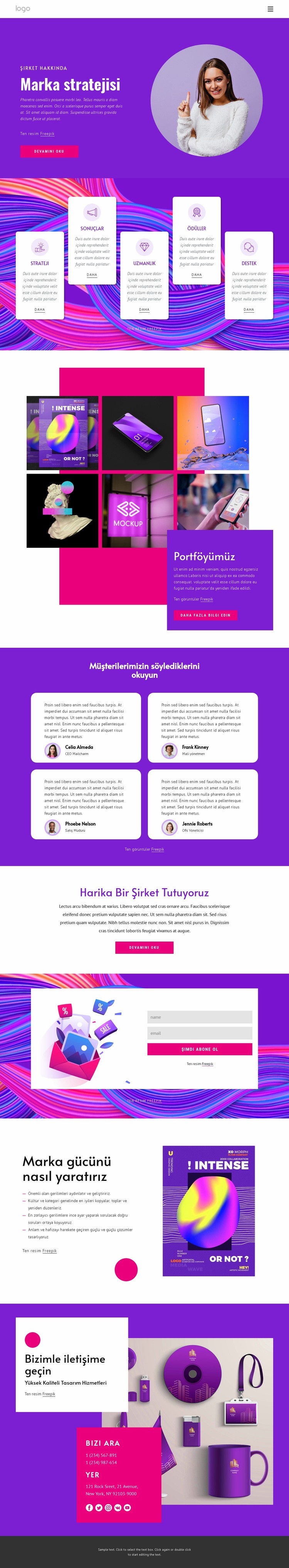 Marka stratejisi ajansı Html Web Sitesi Oluşturucu