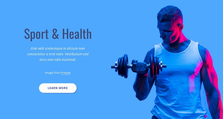 Sport and health Webflow Template Alternative