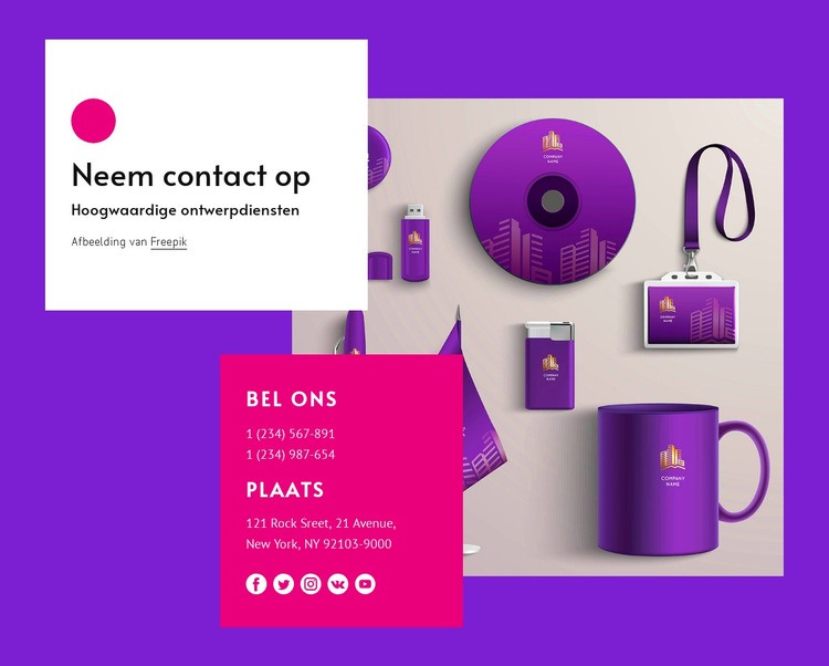 Met wie wil je contact opnemen? Website Builder-sjablonen