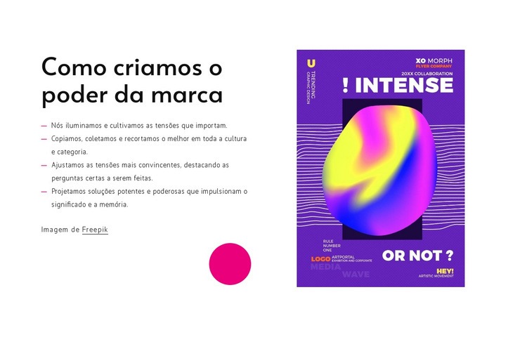 Poder da marca Design do site