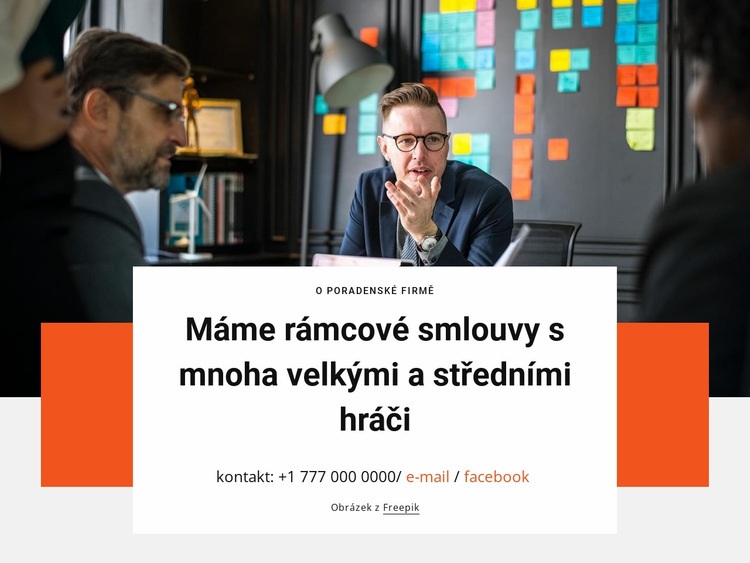 Týmová vítězná poradenská firma Šablona