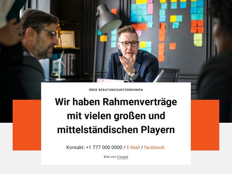 Teamgewinnendes Beratungsunternehmen Website Builder-Vorlagen