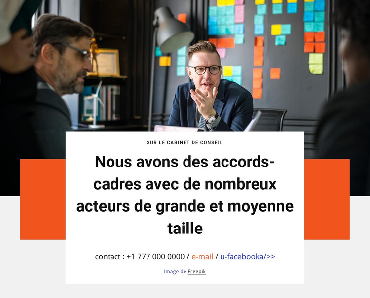 Cabinet de conseil gagnant de l'équipe Modèle HTML