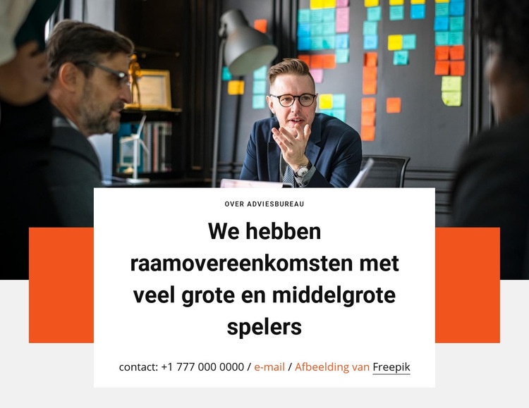 Team winnend adviesbureau Website ontwerp