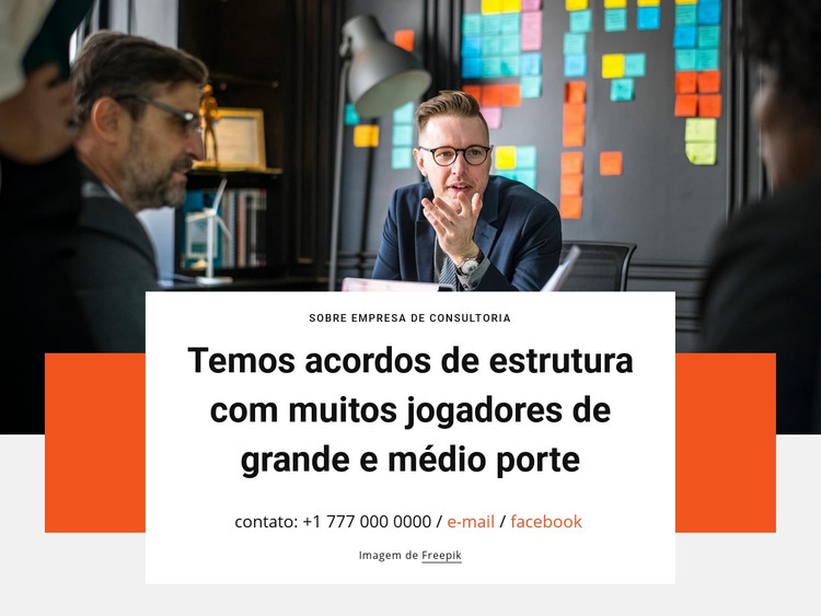 Empresa de consultoria vencedora de equipes Modelo HTML