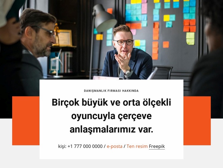 Takım kazanan danışmanlık firması Web Sitesi Mockup'ı