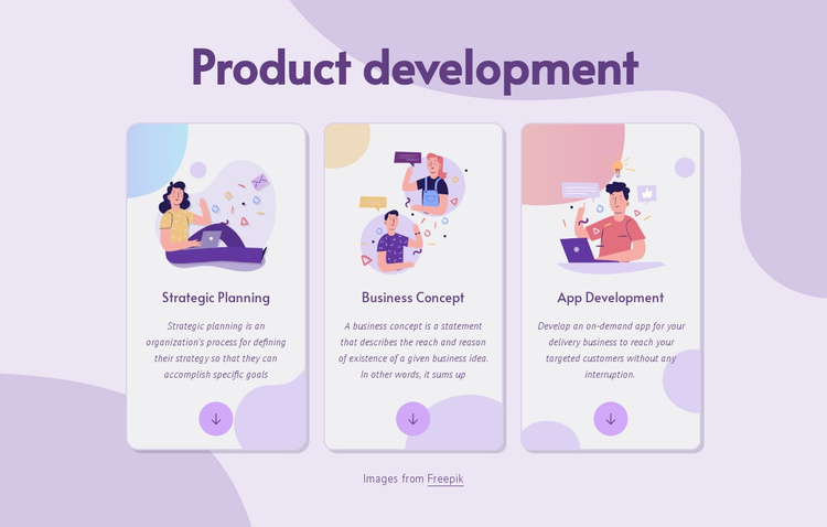 Product development Joomla Template