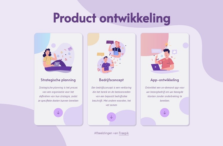 Product ontwikkeling CSS-sjabloon
