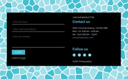 Contact Form On Pattern Background CSS Website Template
