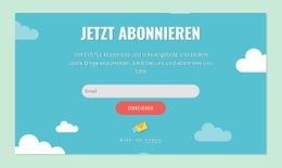 Benutzfertiges Website-Design Für Abo-Formularblock