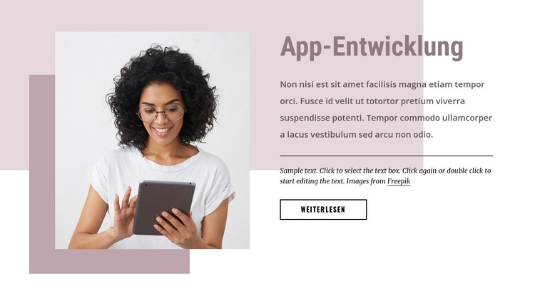 Individuelle Softwareentwicklung Website-Vorlage