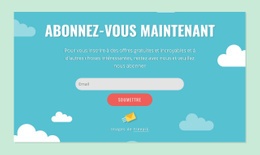 Bloc Formulaire D'Abonnement : Modèle Créatif Polyvalent D'Une Page