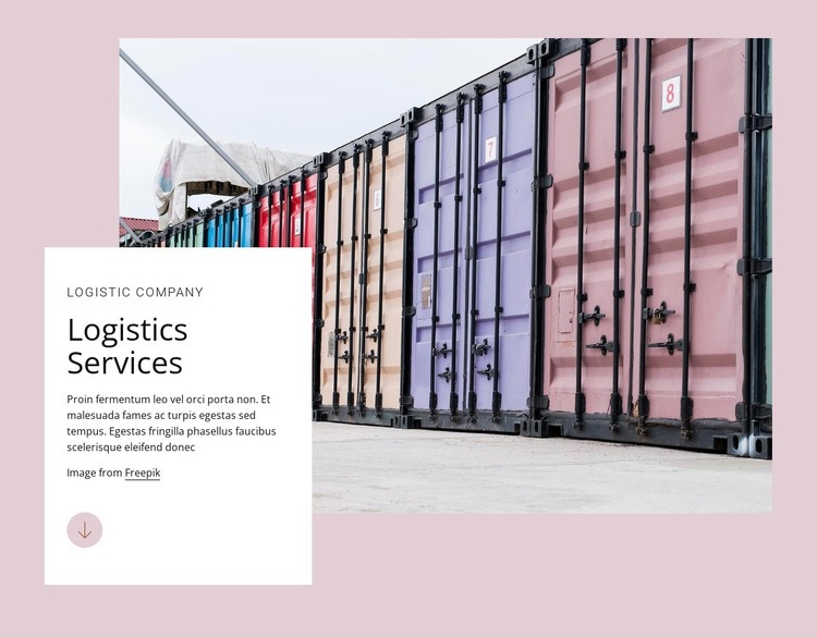 Logistic services Homepage Design