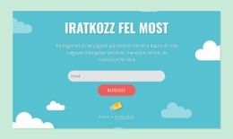 Használatra Kész Webhelytervezés A Következőhöz: Előfizetési Űrlap Blokk