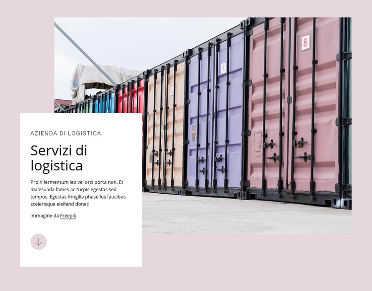 Servizi logistici Un modello di pagina