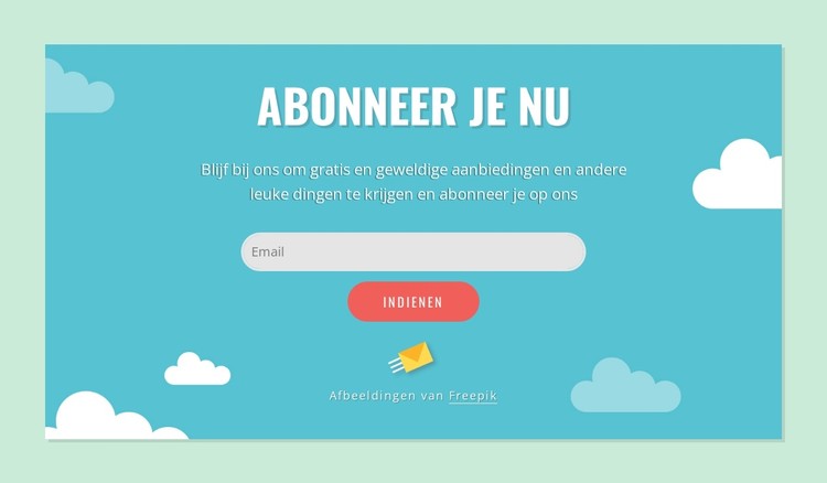 Inschrijvingsformulier blok CSS-sjabloon