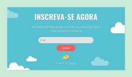 Inspiração De Site Para Bloco De Formulário De Inscrição
