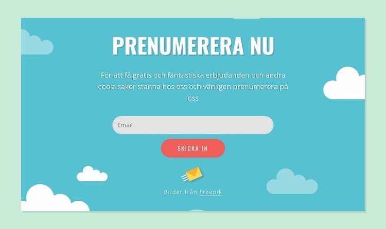 Blockera prenumerationsformulär HTML-mall