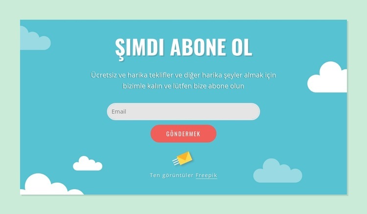 Abonelik formu bloğu Web Sitesi Oluşturucu Şablonları