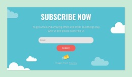 Subscription Form Block - Website Builder For Any Device
