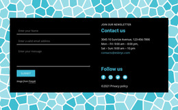 Contact Form On Pattern Background