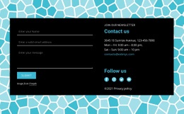 Contact Form On Pattern Background