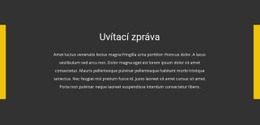 Uvítací Zpráva – Vytvářejte Krásné Šablony