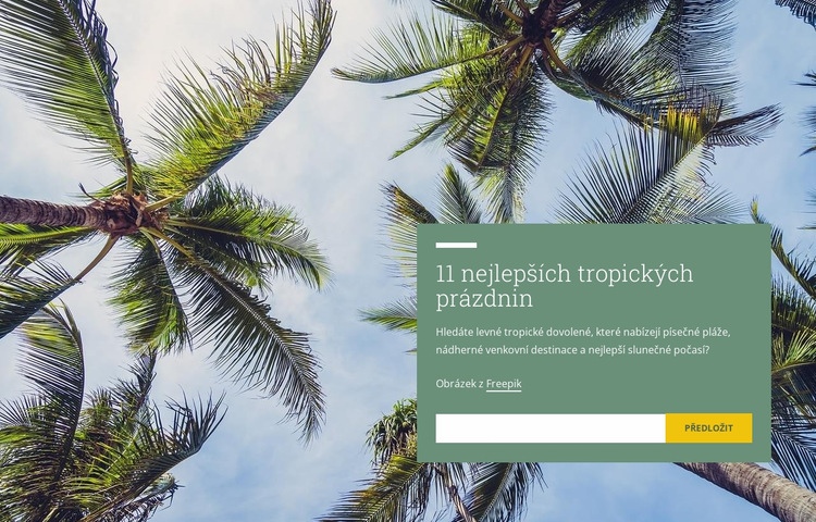 Tropické prázdniny Šablona HTML