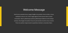 Welcome Message HTML5 Template