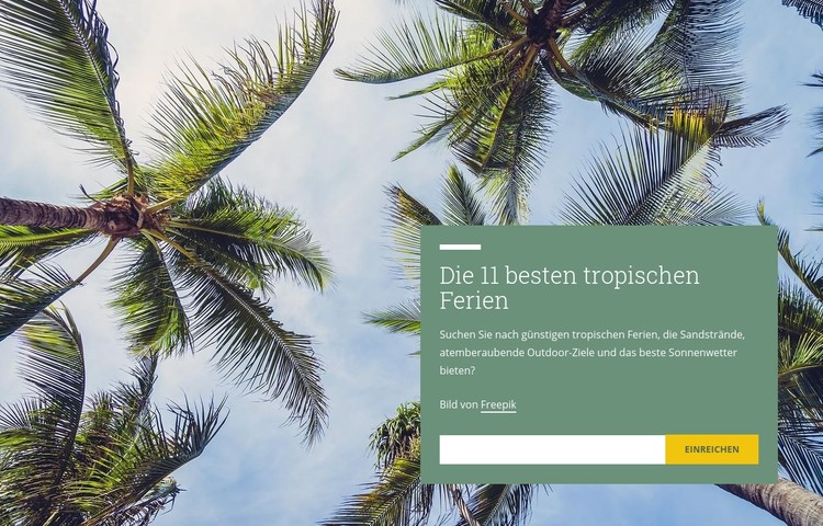 Tropischer Urlaub CSS-Vorlage