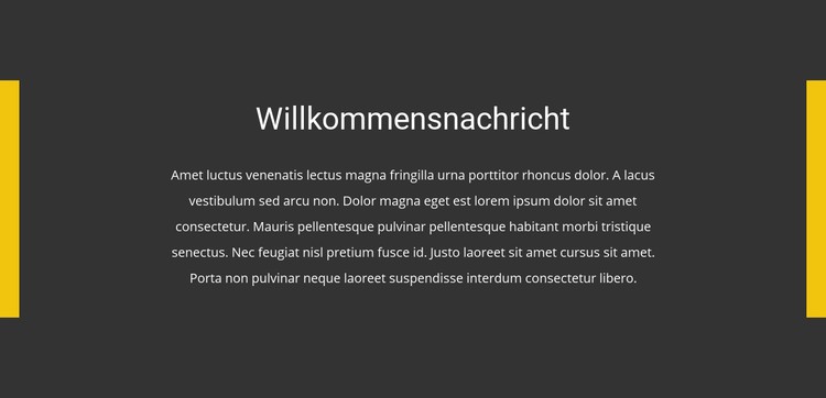 Willkommensnachricht CSS-Vorlage