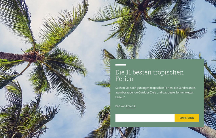 Tropischer Urlaub HTML-Vorlage