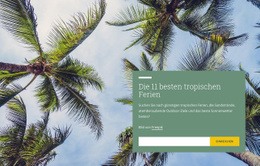Atemberaubendes Webdesign Für Tropischer Urlaub