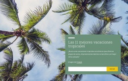 Impresionante Diseño Web Para Vacaciones Tropicales