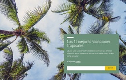Plantilla HTML5 Multipropósito Para Vacaciones Tropicales