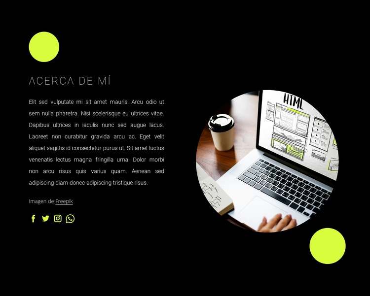 Soy desarrollador web freelance Plantilla HTML5