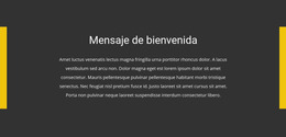 Mensaje De Bienvenida - Plantilla Joomla Profesional Personalizable