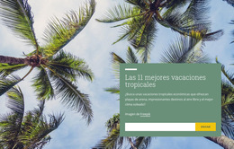 Vacaciones Tropicales - Descarga Gratuita De Plantilla De Sitio Web