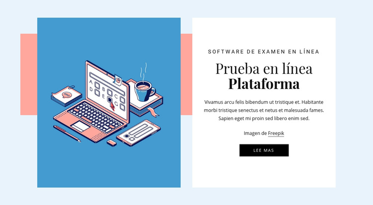 Plataforma de pruebas en línea Tema de WordPress