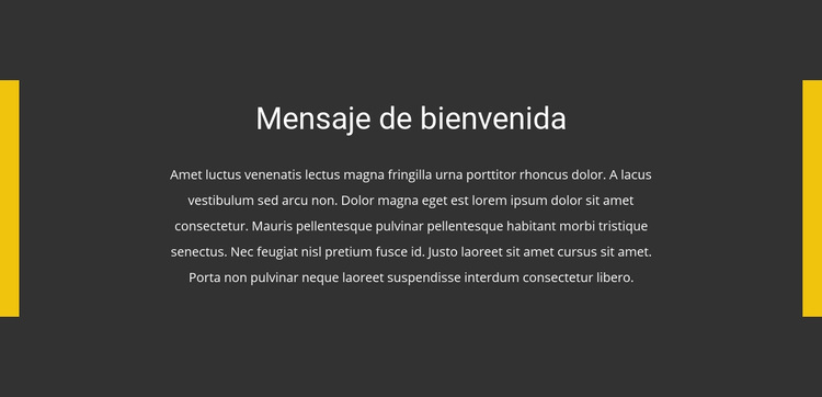 Mensaje de bienvenida Tema de WordPress