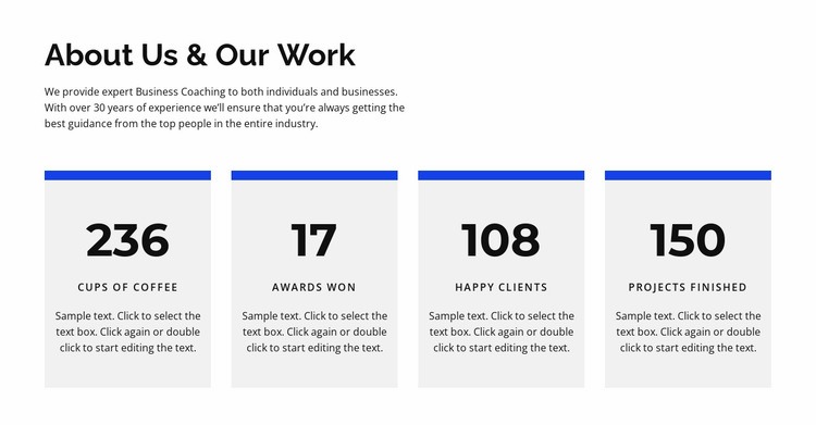 About us and work Homepage Design
