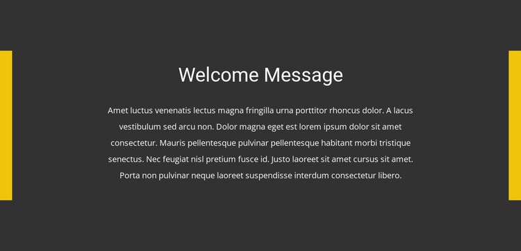 Welcome message Html Code Example