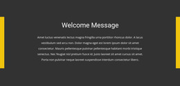 Welcome Message HTML Template