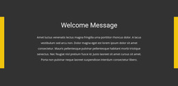 Welcome Message - HTML Creator