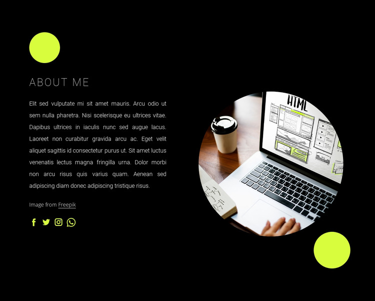 I am freelance web developer Html Website Builder