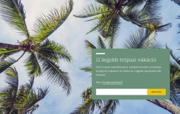 Trópusi Vakáció - Reszponzív HTML-Sablon