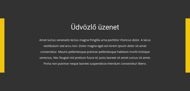 Üdvözlő üzenet Sablon